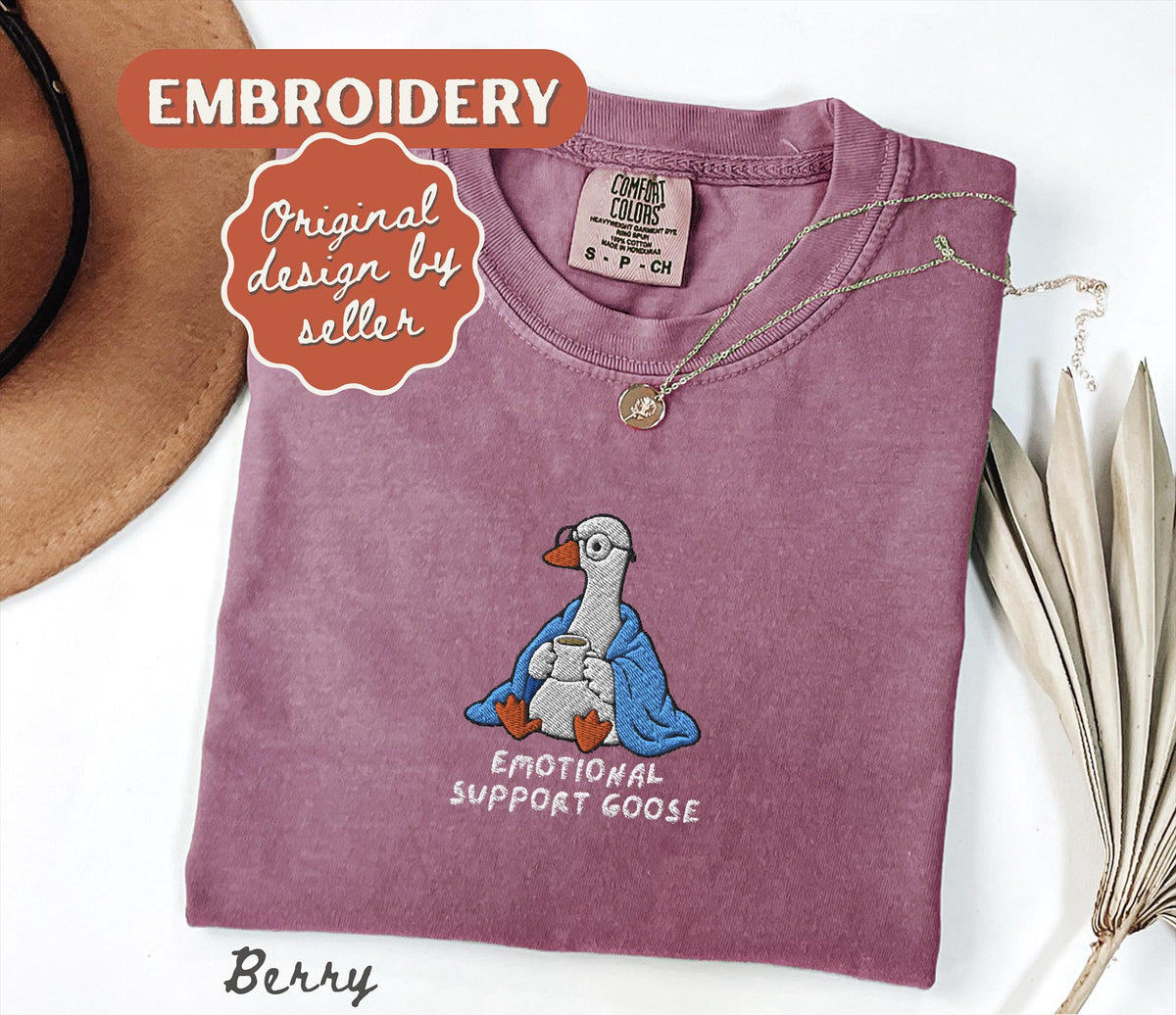 Emotional Support Goose Shirt, Silly Goose Therapist Top, Funny Mental Health Tee, School Counselor Gift
