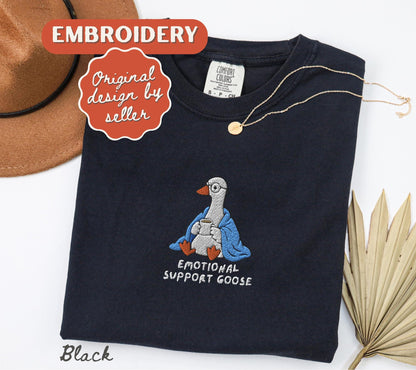 Emotional Support Goose Shirt, Silly Goose Therapist Top, Funny Mental Health Tee, School Counselor Gift