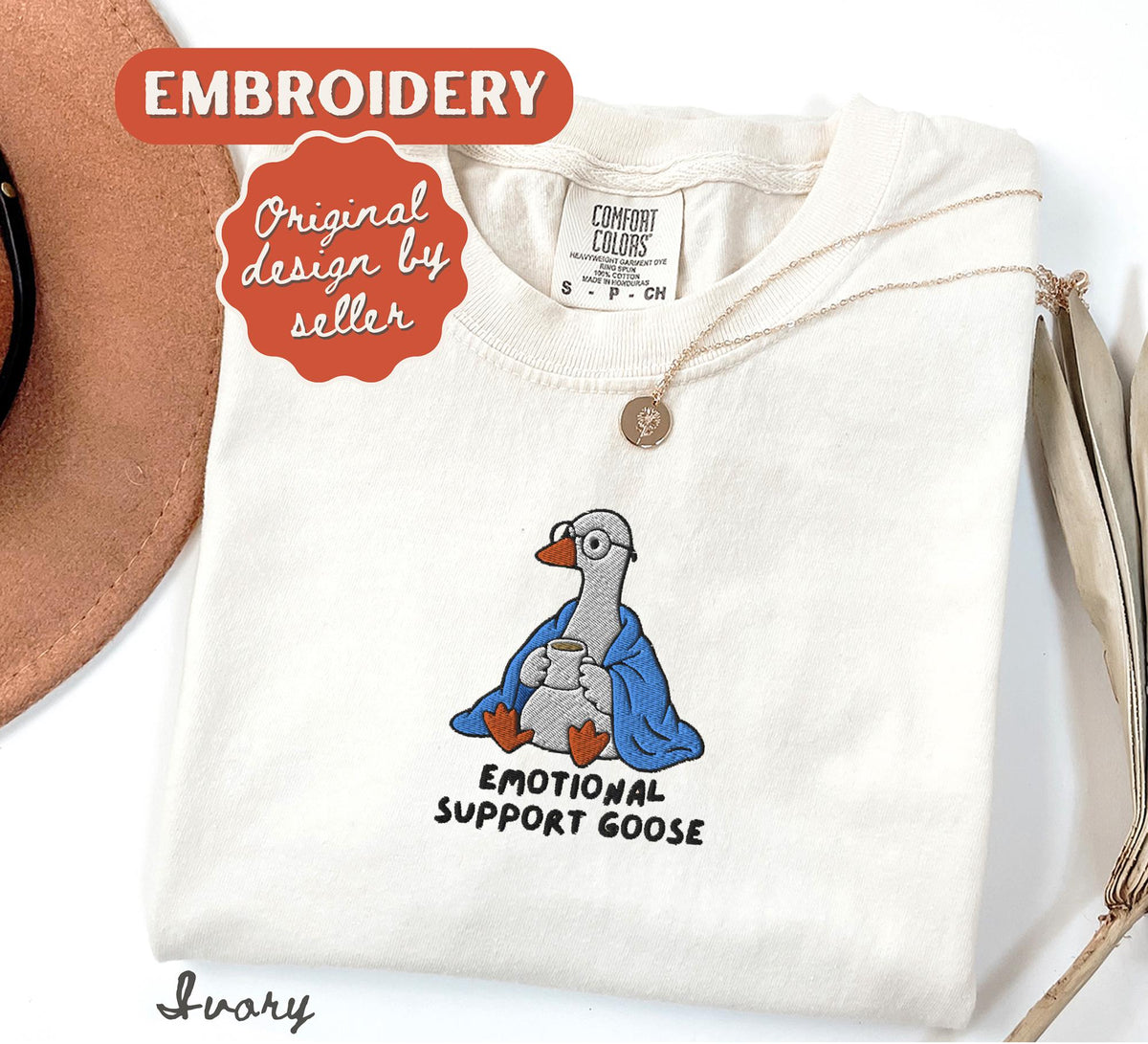 Emotional Support Goose Shirt, Silly Goose Therapist Top, Funny Mental Health Tee, School Counselor Gift